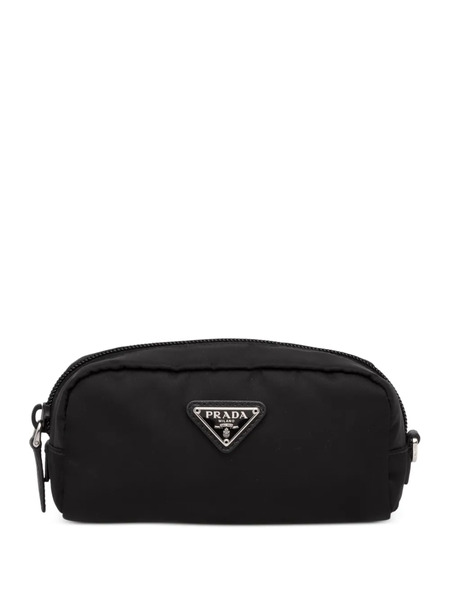  Prada Triangle-logo Makeup Bag - Black 