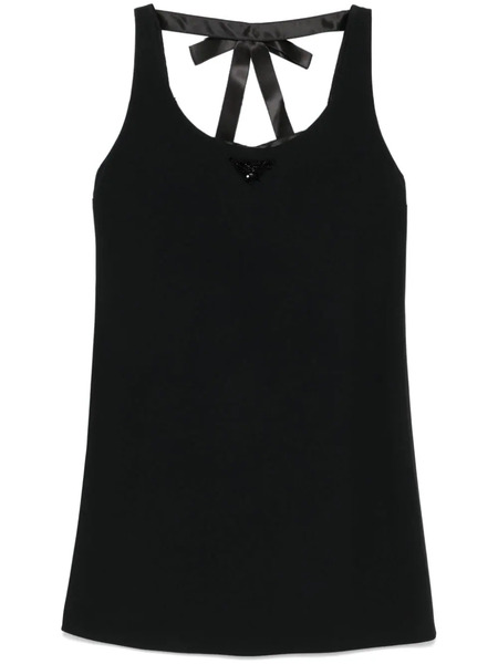  Prada Triangle-logo Mini Dress - Black 