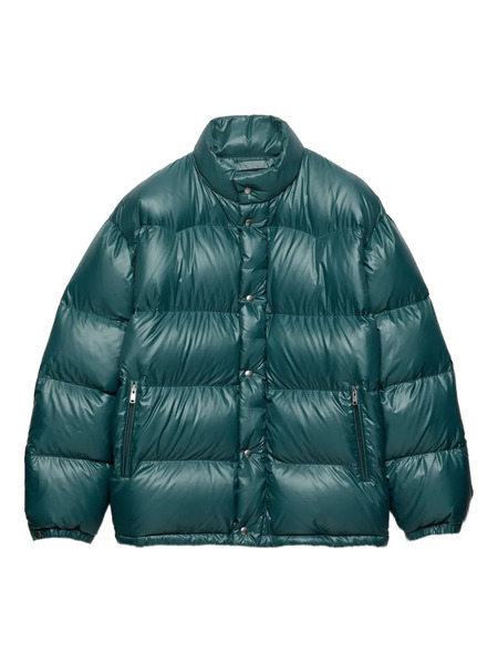  Prada Triangle-logo Padded Jacket - Green 