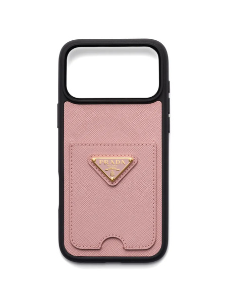  Prada Triangle-logo Phone Case Iphone 17 Pro Max - Pink 