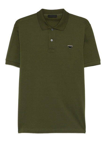  Prada Triangle-logo Polo Shirt - Green 