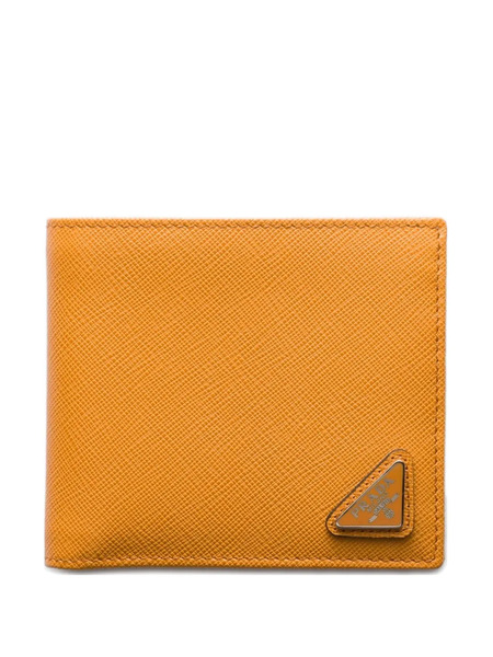  Prada Triangle-logo Saffiano Leather Wallet - Orange 