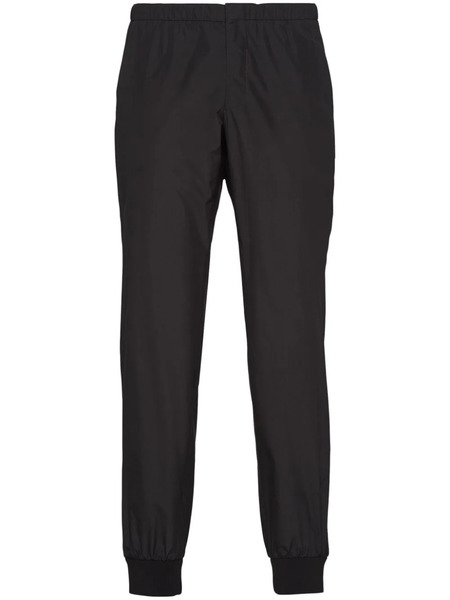  Prada Triangle-logo Silk-blend Track Pants - Black 