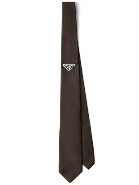  Prada Triangle-logo Tie - Brown 