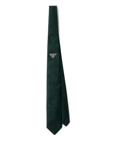  Prada Triangle-logo Tie - Green 
