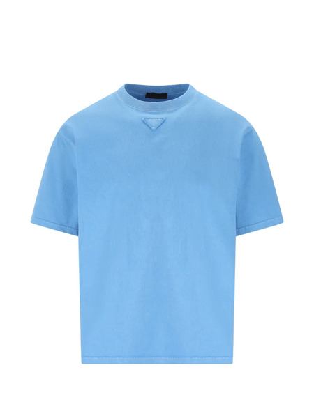  Prada Triangle Patch T-shirt - Blue 