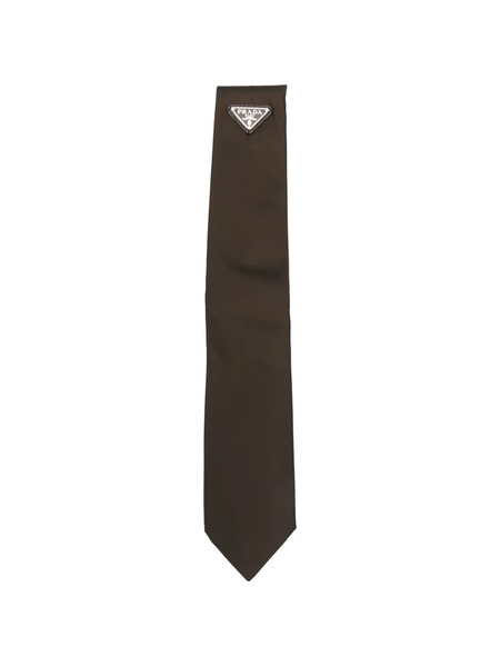  Prada Tringle-logo Tie - Brown 