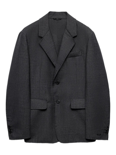  Prada Two-button Notched-lapel Blazer - Grey 