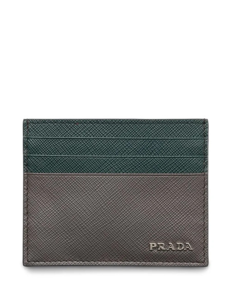 Prada Two-tone Card Holder - Grey 