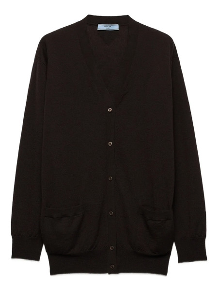  Prada V-neck Cardigan - Brown 