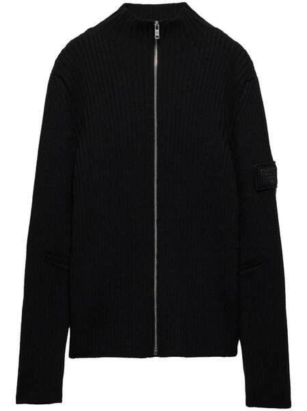  Prada Wool Cardigan - Black 