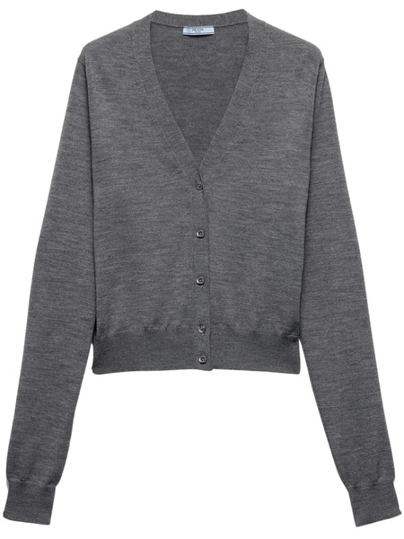  Prada Wool Cardigan - Grey 