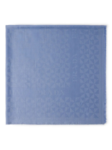  Prada Wool-silk Blend Scarf - Blue 