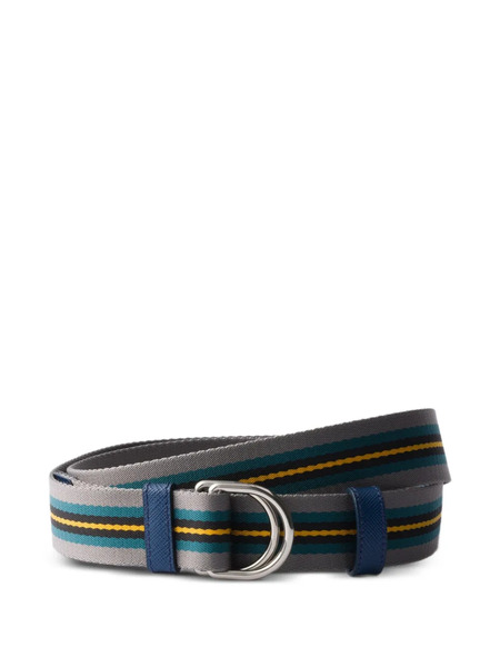  Prada Woven Nylon Belt - Grey 
