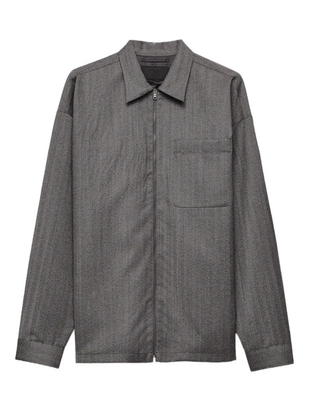  Prada Zip-up Shirt - Grey 