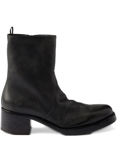  Prada Zipped Block-heel Boots - Black 
