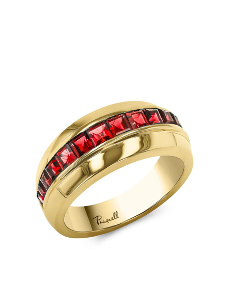  Pragnell 18kt Yellow Gold Manhattan Ruby Ring 