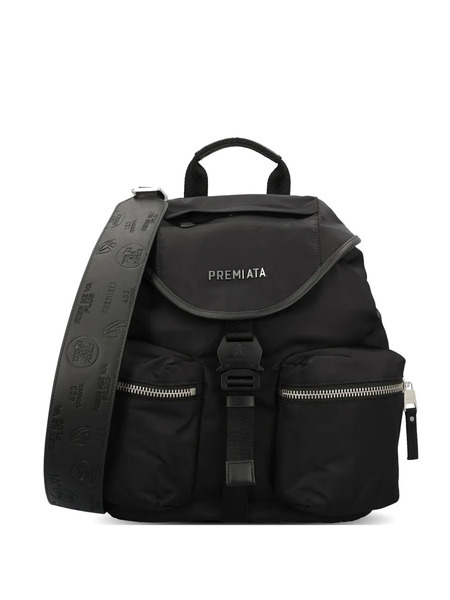  Premiata Buckled Backpack - Black 