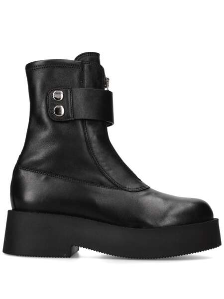  Premiata Leather Ankle Boots - Black 