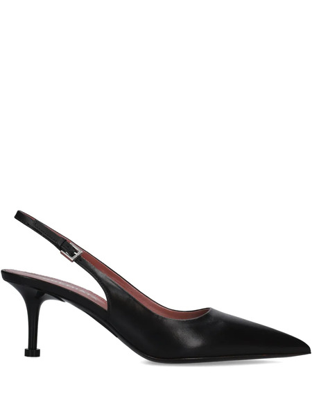  Premiata Leather Slingback Pumps - Black 
