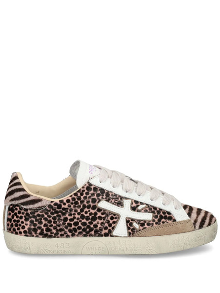  Premiata Leopard-print Sneakers - Neutrals 