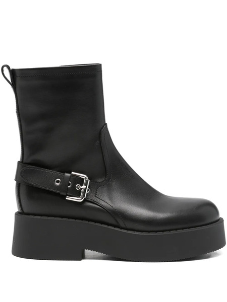  Premiata 53mm Buckle-strap Ankle Boots - Black 