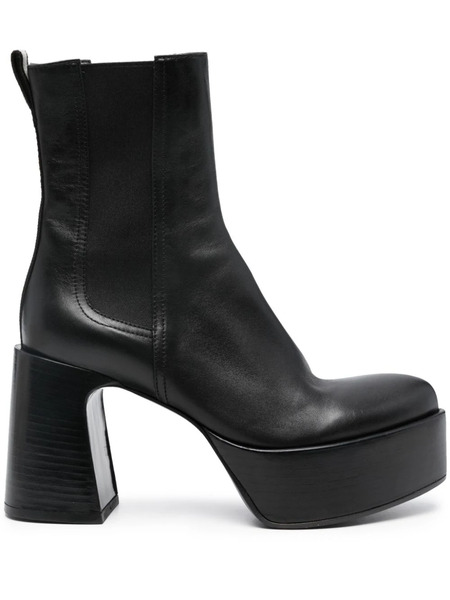  Premiata 95mm Leather Ankle Boots - Black 