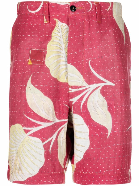  President’s Botanical-print Four-pocket Bermuda Shorts - Red 