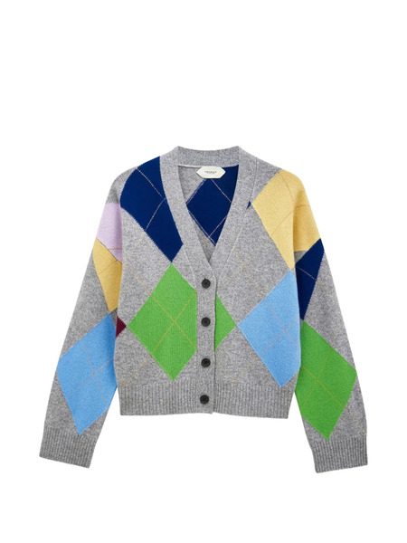  Pringle Of Scotland Argyle-pattern Buttoned Cardigan - Grey 