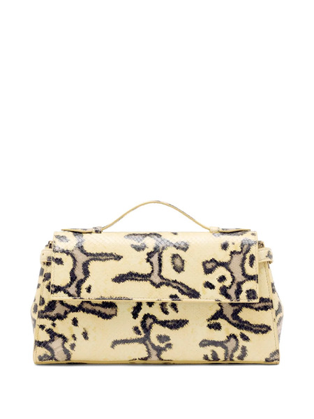  Proenza Schouler Tate Python-print Clutch Bag - Neutrals 