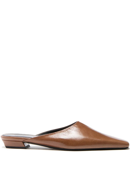  Proenza Schouler Trap Leather Mules - Brown 
