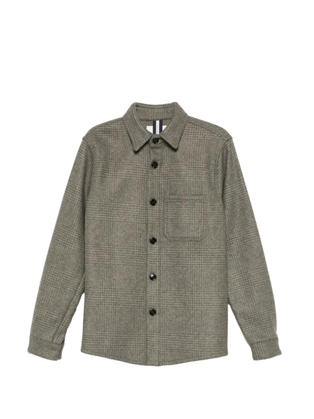  Profuomo Prince Of Wales-check Overshirt - Green 