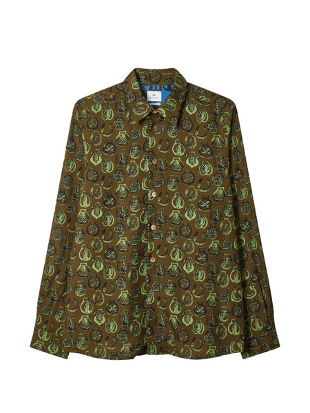  Ps Paul Smith Abstract-pattern Shirt - Brown 