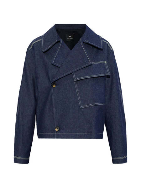  Ps Paul Smith Buttoned Cotton Jacket - Blue 