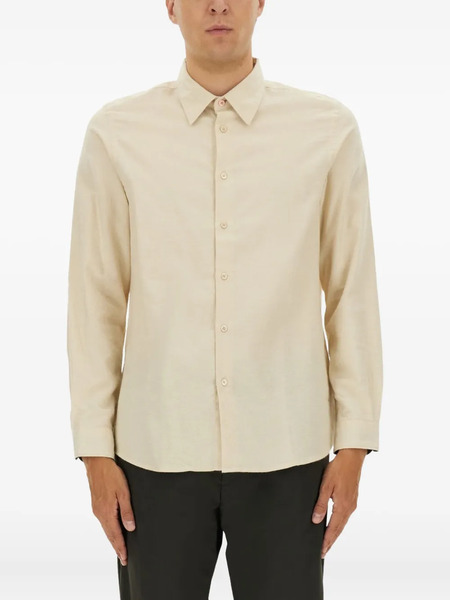  Ps Paul Smith Buttoned Long-sleeve Shirt - Neutrals 