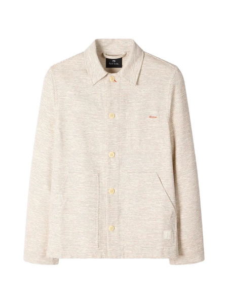  Ps Paul Smith Buttoned Patch-pocket Jacket - Neutrals 