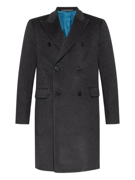  Ps Paul Smith Double-breasted Wool Coat - Grey 
