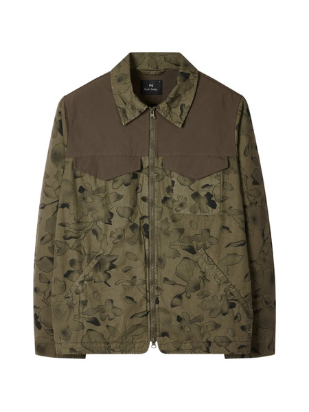  Ps Paul Smith Floral-print Collared Jacket - Green 