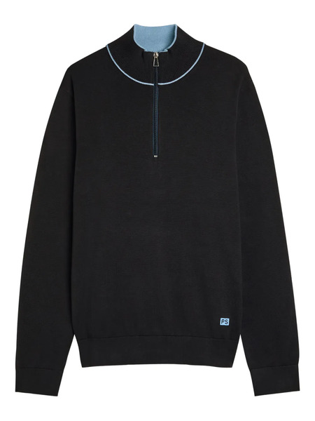  Ps Paul Smith Half-zip Sweater - Black 