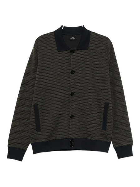  Ps Paul Smith Jacquard Cardigan - Blue 