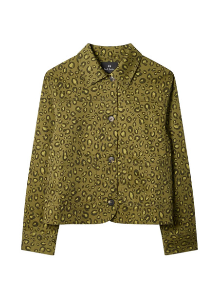  Ps Paul Smith Leopard-print Jacket - Green 