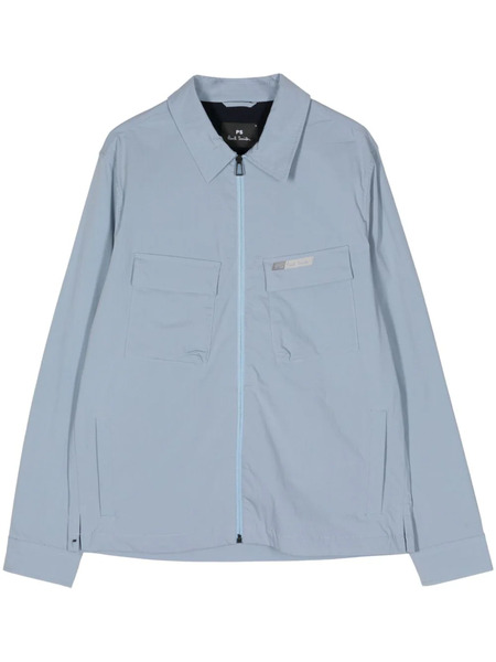  Ps Paul Smith Logo-debossed Zip-up Jacket - Blue 