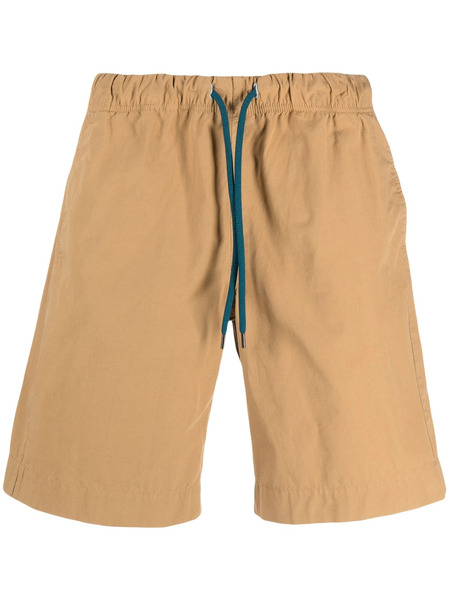  Ps Paul Smith Logo-patch Organic-cotton Deck Shorts - Neutrals 