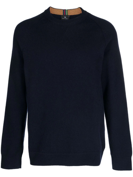  Ps Paul Smith Long-sleeve Merino-wool Jumper - Blue 