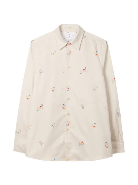  Ps Paul Smith Lucky Charm Print Shirt - Neutrals 