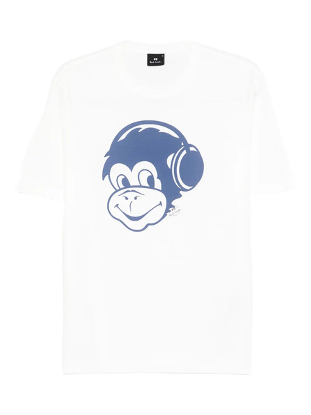 Ps Paul Smith Monkey-print T-shirt - White 