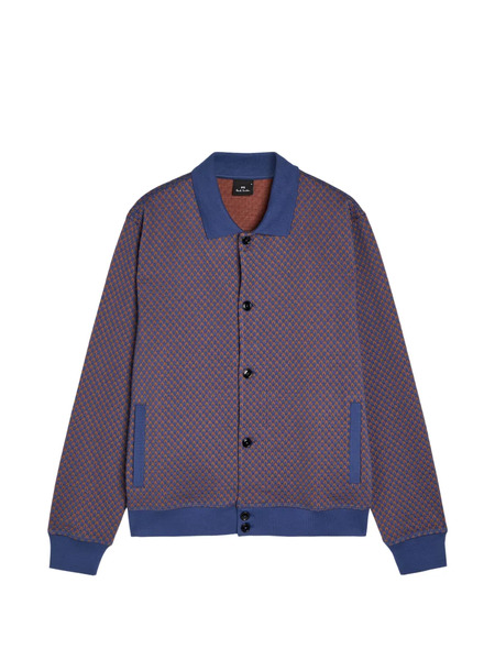  Ps Paul Smith Patterned Cardigan - Blue 