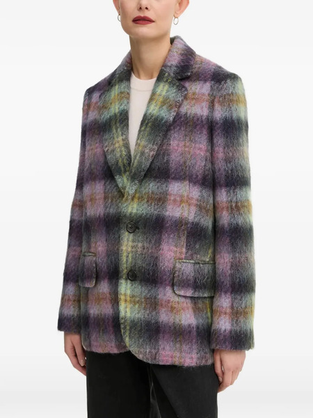  Ps Paul Smith Plaid-check Blazer - Purple 