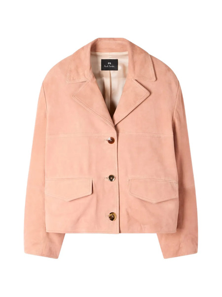  Ps Paul Smith Pockets Suede Jacket - Pink 