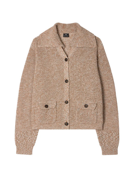  Ps Paul Smith Ribbed Cardigan - Neutrals 